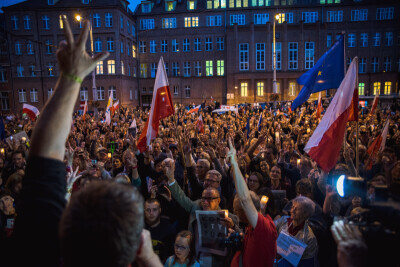 24. lipca - kolejny dzień protestów pod Sądem Okręgowym w Gdańsku