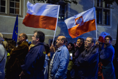 25. lipca - kolejny dzień protestów pod Sądem Okręgowym w Gdańsku