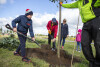 Akcja sadzenia drzew w alei Macieja Płażyńskiego w Gdańsku Letnicy