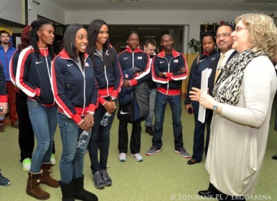 Amerykańscy lekkoatleci odwiedzili szkołę sportową w Gdańsku