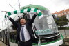 Biało-zielony tramwaj im. Romana Rogocza 
