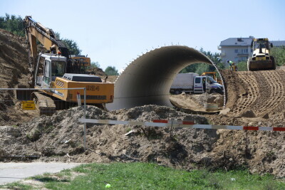 Budowa tunelu pod ul. Wilanowską, w Jarze Wilanowska