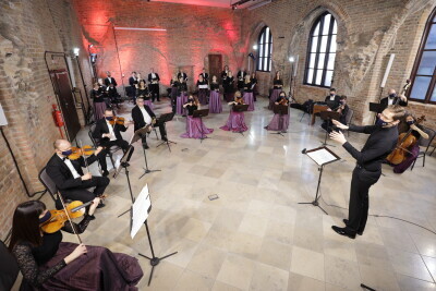 Cappella Gedanensis podczas nagrania kantaty „Jesu bleibet meine Freude”.
