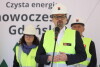 Chrzest walczaka w powstającym Porcie Czystej Energii.