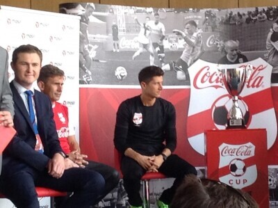 Coca Cola Cup 2015 konferencja prasowa z Robertem Lewandowskim