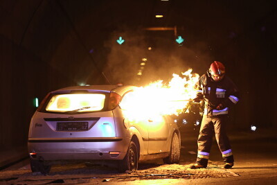 Ćwiczenia ratunkowe i przeciwpożarowe w Tunelu pod Martwą Wisłą.