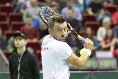 Davis Cup. Michał Przysiężny - Leonardo Mayer