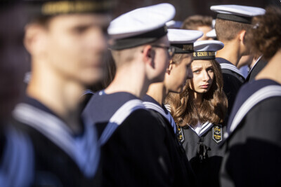 Defilada uczniów Zespołu Szkół Morskich