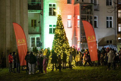 Dzielnicowa choinka na Biskupiej Górce