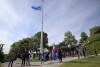 Dzień Europy - podniesienie flagi Unii Europejskiej na Górze Gradowej