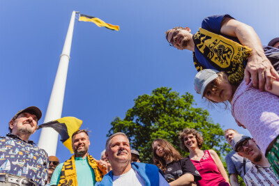 Flaga Kaszubska na Górze Gradowej