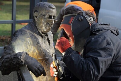 Günter Grass usiadł na Ławeczce Oskarka