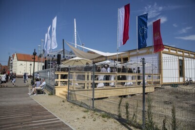 Granaria - pawilon informacyjny na Wyspie Spichrzów