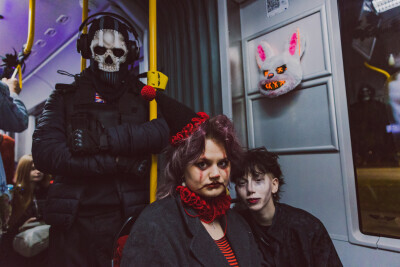 Halloweenowy tramwaj