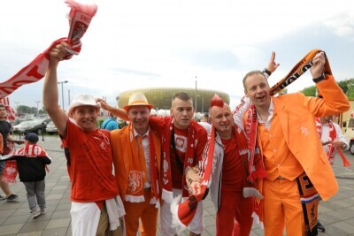 Kibice przed meczem Polska-Holandia