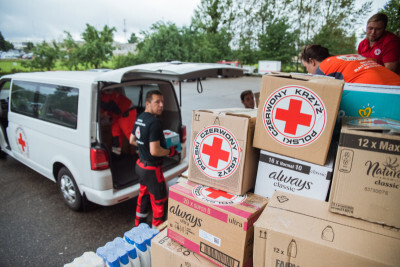 Konwój humanitarny PCK z pomocą dla poszkodowanych
