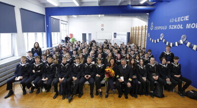 Lekcja Obywatelska z udziałem prezydent Gdańska Aleksandry Dulkiewicz w Zespole Szkół Morskich Im. Bohaterskich Obrońców Westerplatte