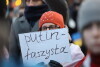 Manifestacja poparcia dla Ukrainy zaatakowanej przez Rosję.