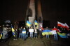 Manifestacja solidarności z Ukrainą na pl. Solidarności.