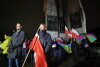 Manifestacja solidarności z Ukrainą na pl. Solidarności.