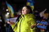 Manifestacja solidarności z Ukrainą na pl. Solidarności.