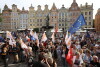 Manifestacja w obronie wolnych mediów.