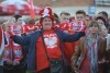 Mecz Polska - Niemcy kibice na Targu Węglowym