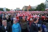 Mecz Polska - Niemcy kibice na Targu Węglowym