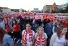 Mecz Polska - Niemcy kibice na Targu Węglowym