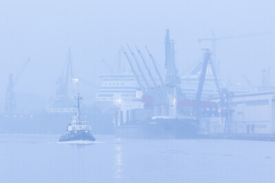 Mgła w Porcie Gdańsk