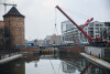 Montaż przęseł Mostu Stągiewnego