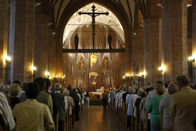 Msza św. w kościele św. Brygidy w Gdańsku