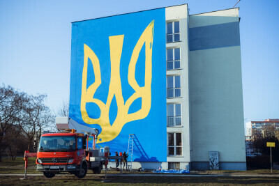 Mural solidarności z Ukrainą
