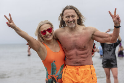 Noworoczna kąpiel Gdańskich Morsów