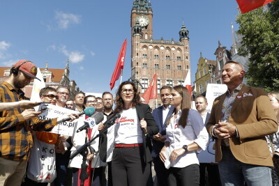 Obywatelska kontrola wyborów - briefing z udziałem prezydent Gdańska Aleksandry Dulkiewicz