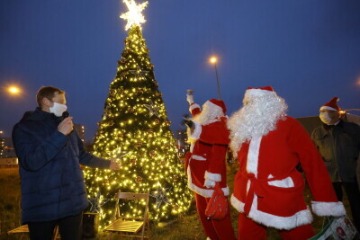 Odpalenie choinki w dzielnicy Piecki - Migowo.