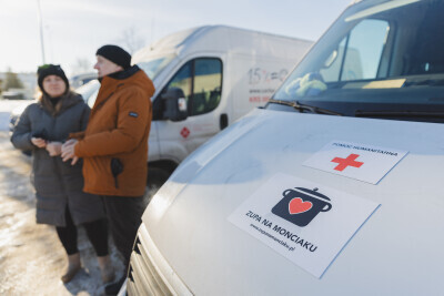 Odprawa konwoju z pomocą humanitarną dla Ukrainy