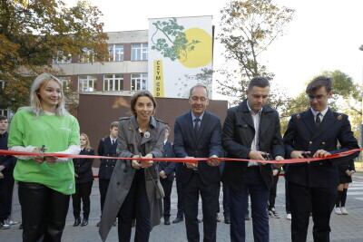 Odsłonięcie ekologicznego muralu.