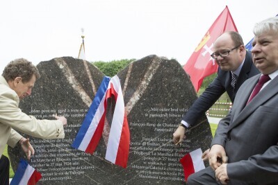 Odsłonięcie pomnika hrabiego de Plélo