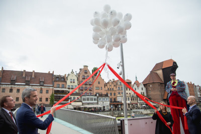 Oficjalne otwarcie kładki na Wyspę Spichrzów