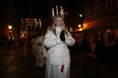 Orszak Św. Łucji w sercu Gdańsku