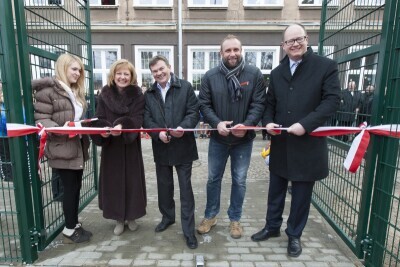 Otwarcie boiska przy Państwowych Szkołach Budownictwa