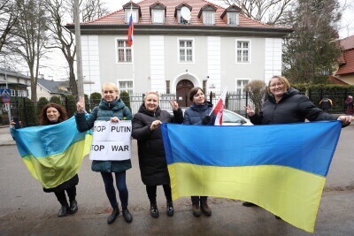 Pikieta pod Konsulatem Generalnym Rosji we Wrzeszczu.