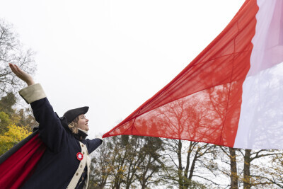 Podniesienie flagi państwowej na Górze Gradowej