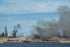 Pożar na terenach Portu Gdańsk