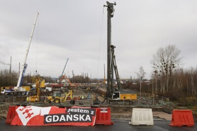 Prace przy budowie tunelu pod Martwą Wisłą