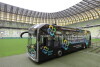 Prezentacja autobusu o napędzie wodorowym na stadionie Polsat Plus Arena.