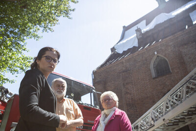 Prezydent Dulkiewicz na miejscu pożaru
