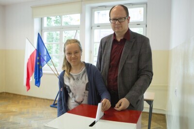 Prezydent Gdańska głosuje w eurowyborach