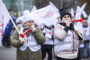 Protest NSZZ Solidarność przed ECS